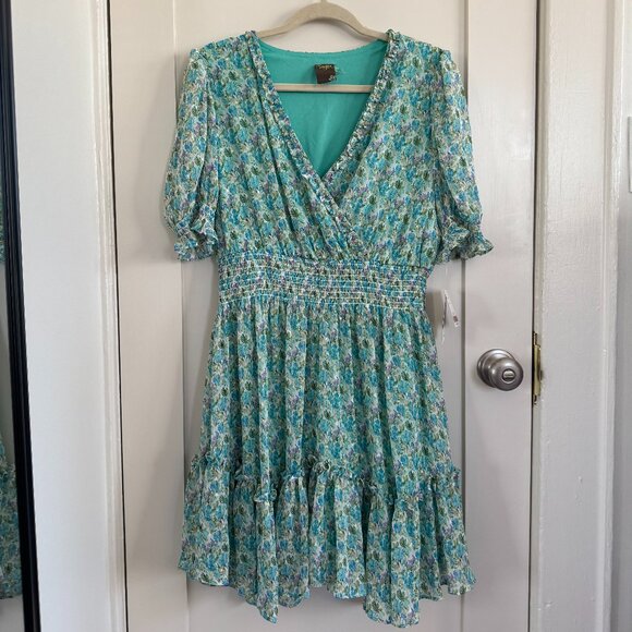 NWT Taylor V-Neck Floral Dress - Picture 1 of 8